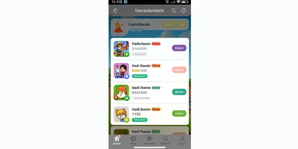Tema permainan yang beragam dan penuh warna.
